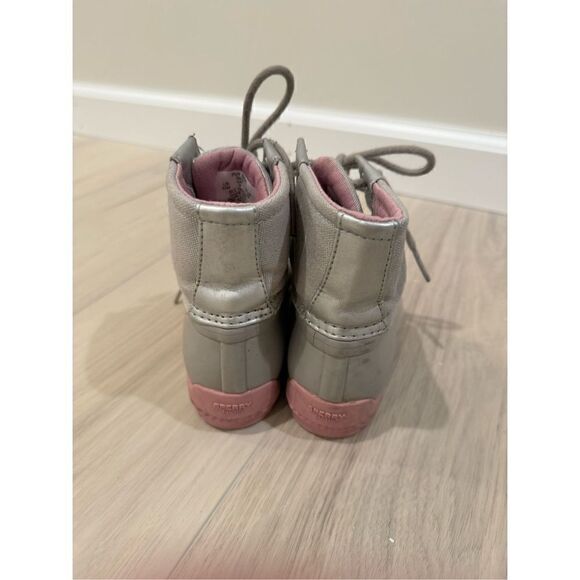 Sperry Kids Girl's Port Boot (Big Kid) Girls Size 10M Ivory Waterproof - Picture 3 of 9